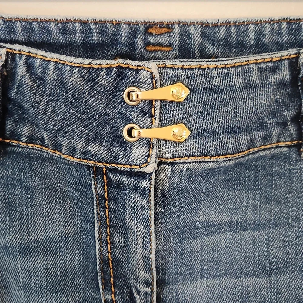 Vintage Roberto Cavalli Capri Jeans Leopard print Size 44 (italian) 8 in US - Picture 2 of 5